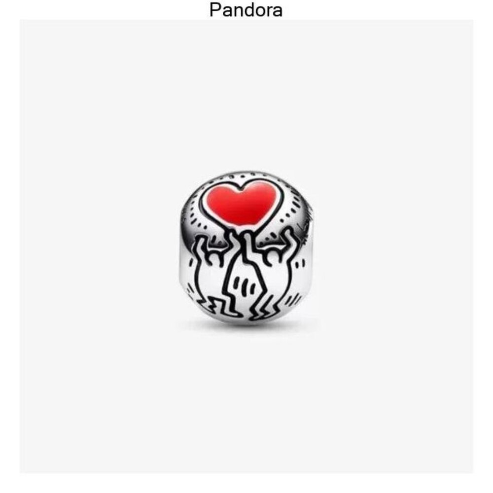 Pandora Red and Black Charm Bracelet